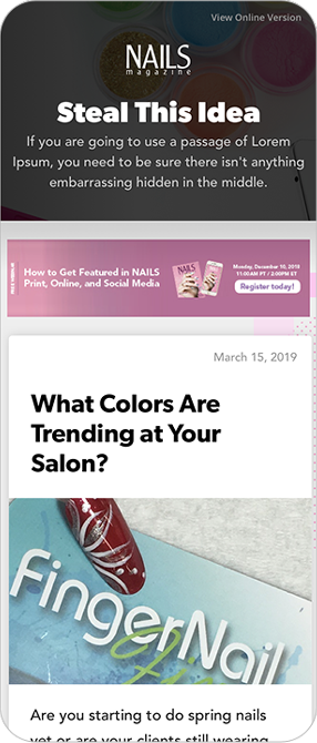 Email - Mobile Design - Steal This Idea