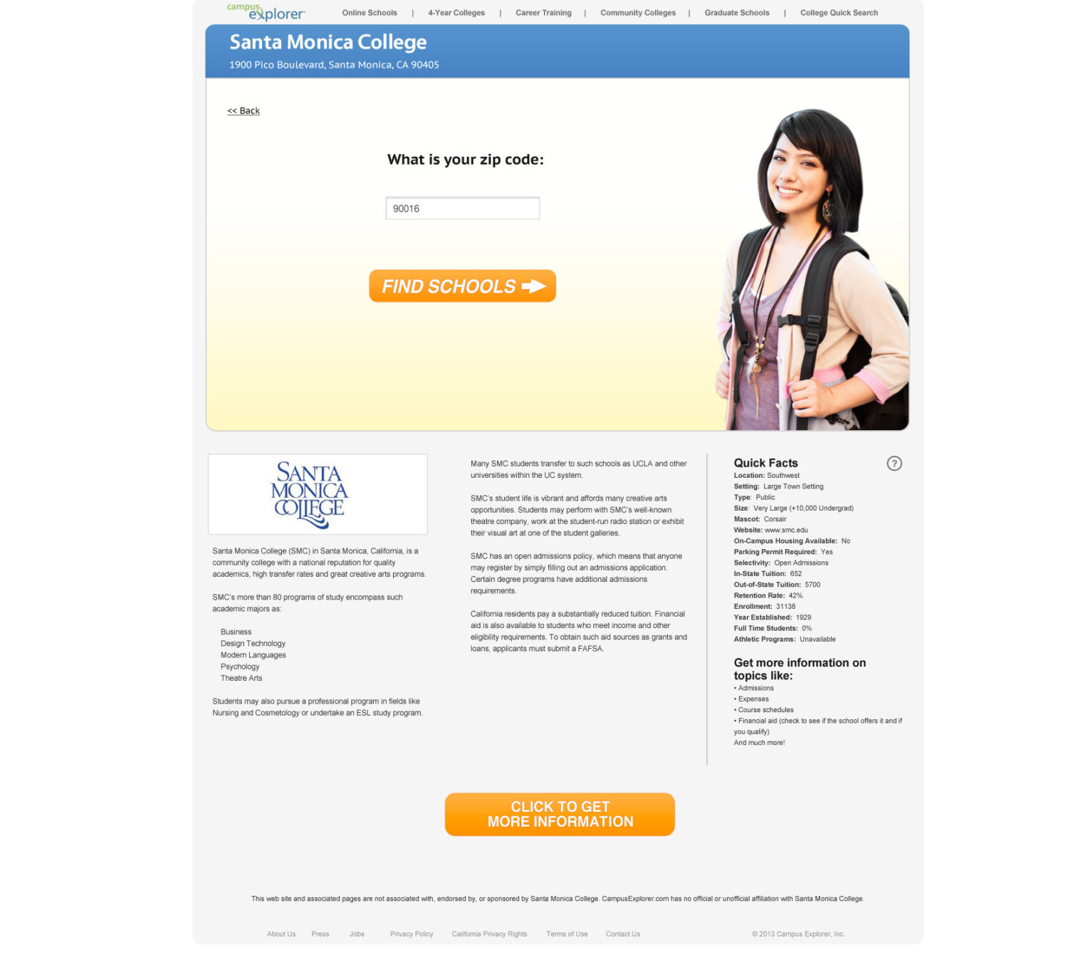 Landing Pages CDP Zip Code Step