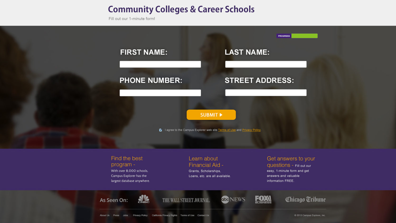 Landing Pages School Widget - Last Step Widget