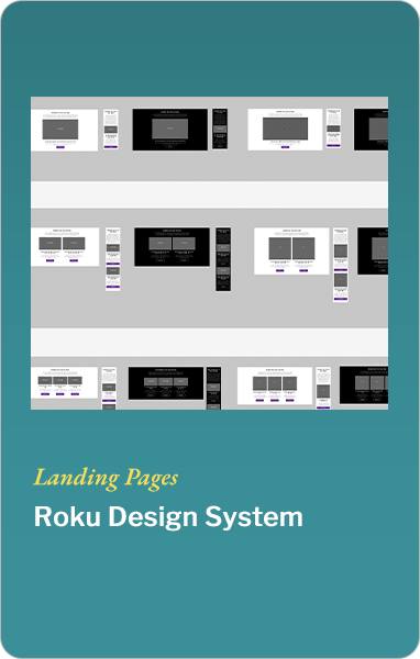 related projects landing pages roku design system
